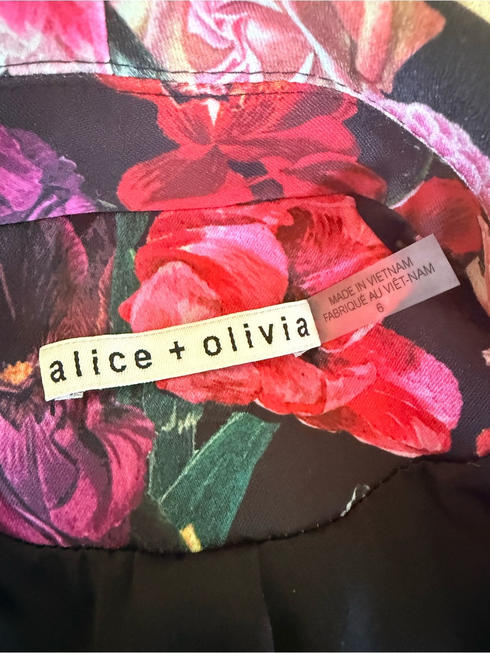 Alice + Olivia Latoya Floral Double-Breasted Blazer Dress Size 6 - Picture 6 of 8